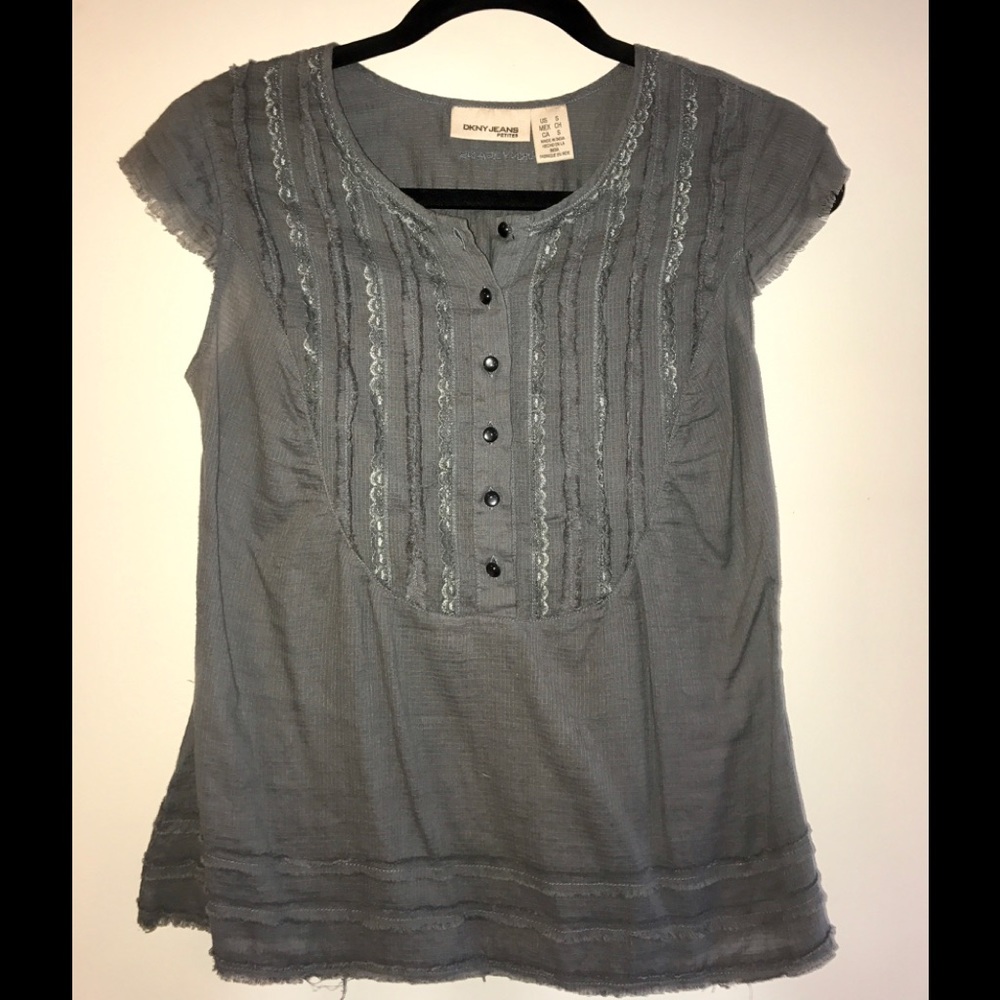 DKNY JEANS / GREY BLOUSE / SIZE S